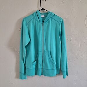 Columbia Teal Zip-Up Hoodie